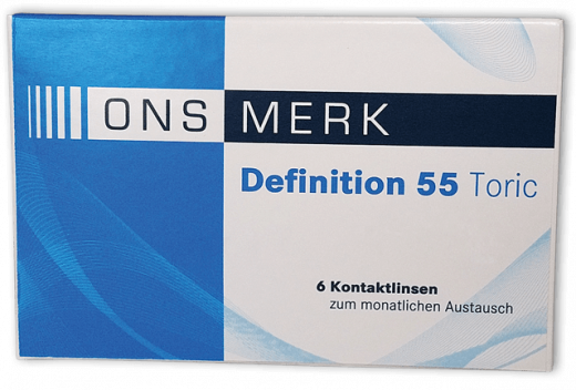 ONS MERK Definition 55 Toric - Hioxifilcon A Testlinse