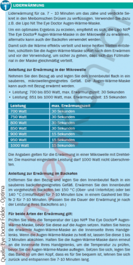 Lipo Nit Eye Doctor Augen-Wärme-Maske