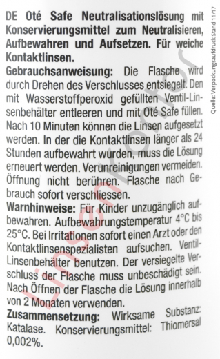 Oté Safe Neutralisationslösung 250ml