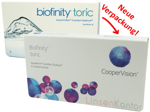 Biofinity Toric - Comfilcon DK 128 Toric 6er Packung