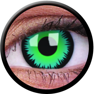 Farbige Kontaktlinsen mit Stärke Green Werewolf
